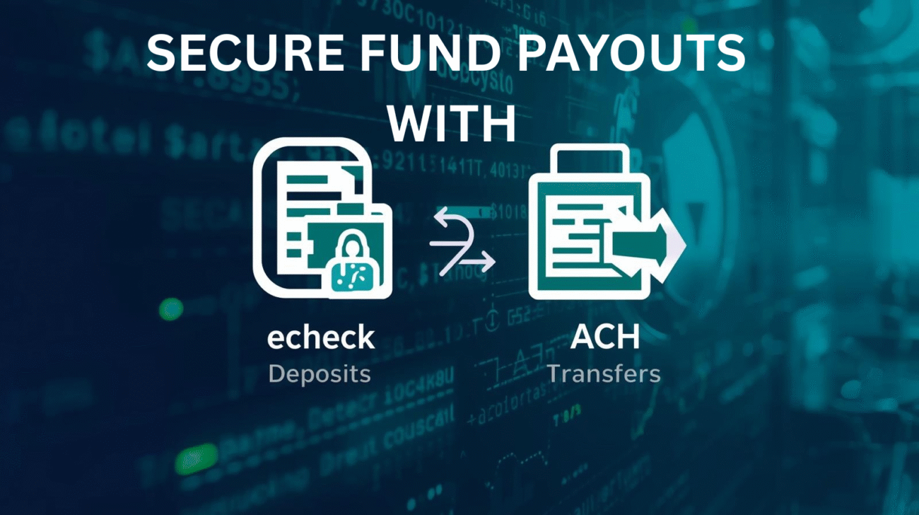 Secure Fund Payouts with eCheck Deposits and ACH Transfers
